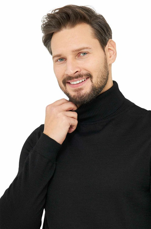 Herren Rollkragen Pullover MADAI aus 70% Alpaka und 30% Seide