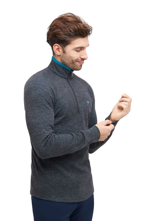 Thermo Trekking-Pullover Herren ANDEN ACTIVE mit 60% Premium Alpaka