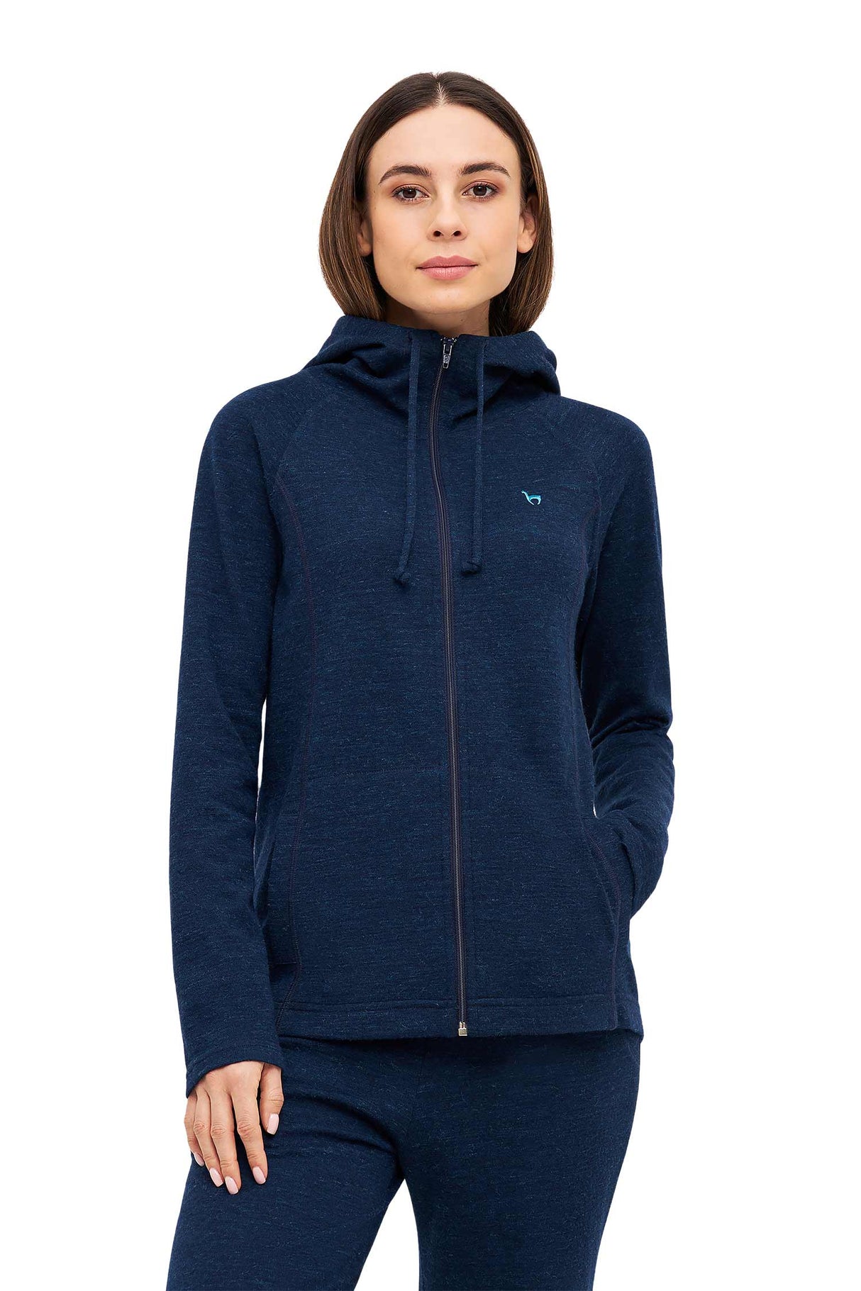 Thermo Lounge-Hoodie Damen ANDEN ACTIVE mit 60% Premium Alpaka