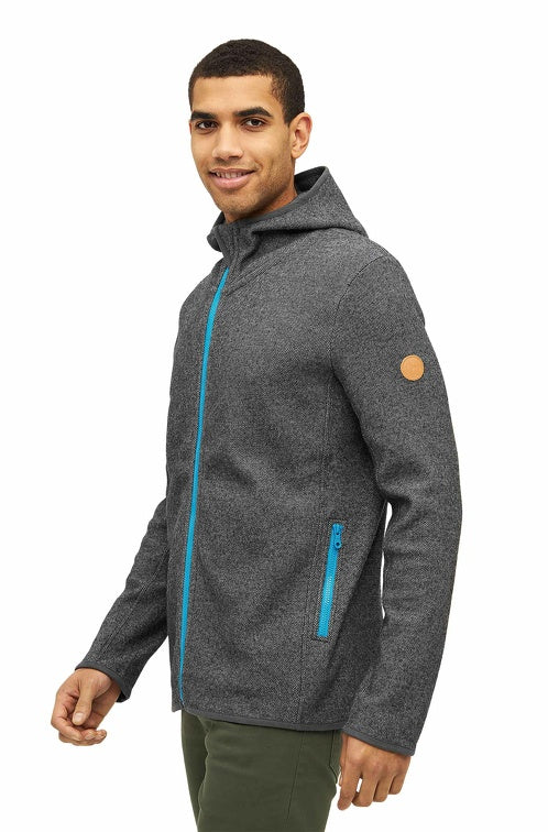Kapuzenjacke Herren ALPACA SPORT mit 50% Alpaka anthrazit