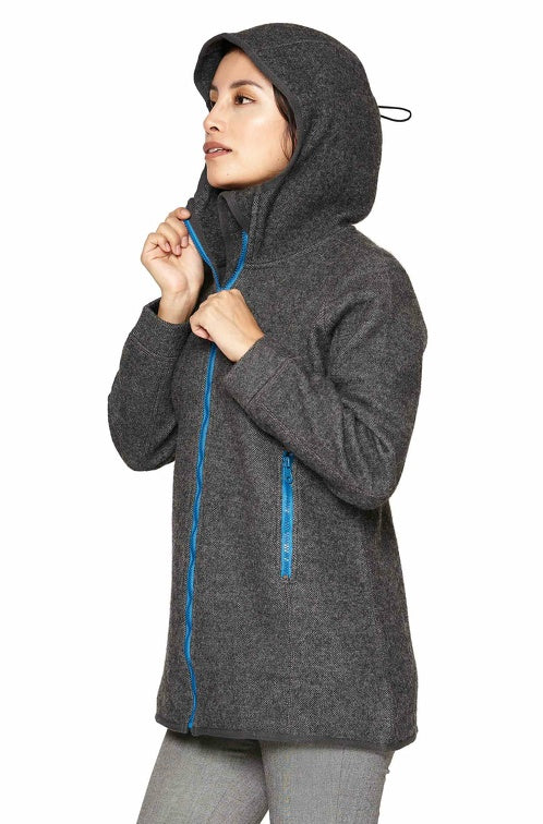 Kapuzenjacke Damen ALPACA SPORT mit 50% Alpaka