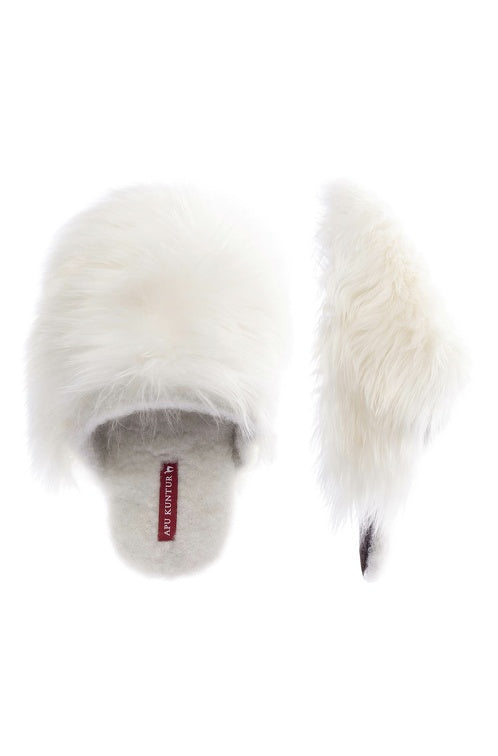 Pantoffeln KUSCHEL aus 100% Alpaka Fell