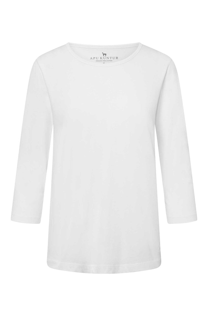 T-Shirt mit 3/4 Arm aus 100% Bio-Pima-Baumwolle