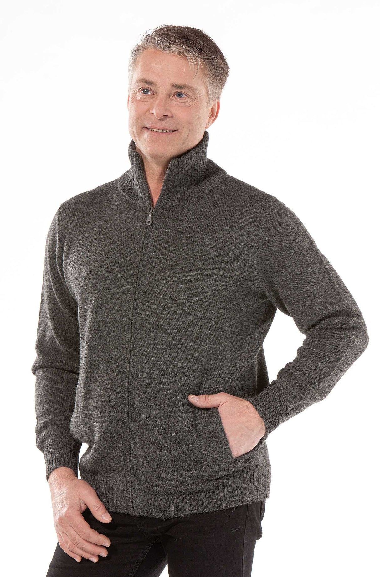 Strickjacke Herren RONALDO aus 100% Alpaka