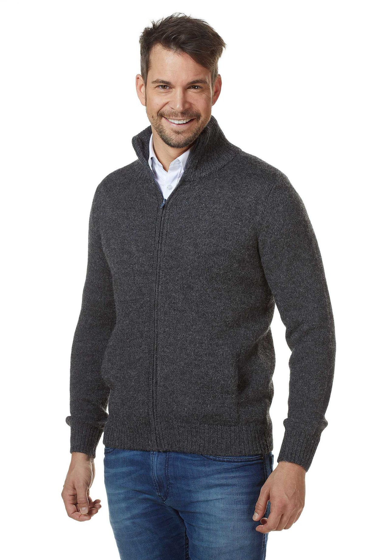 Strickjacke RONALDO XXXL aus 100% Alpaka