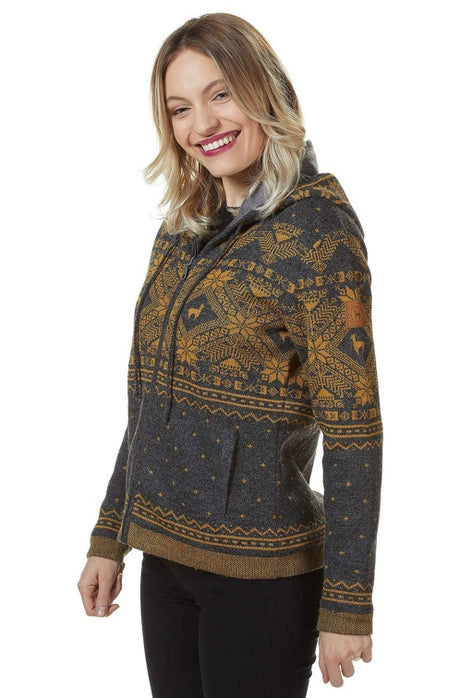 Alpaka Strickjacke ANDEN ROCA aus 100% Alpaka (Norweger-Cardigan)
