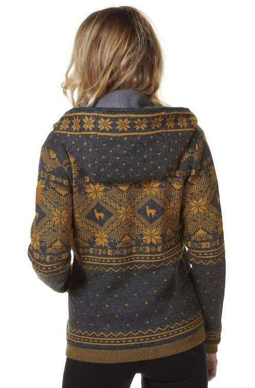 Alpaka Strickjacke ANDEN ROCA aus 100% Alpaka (Norweger-Cardigan)