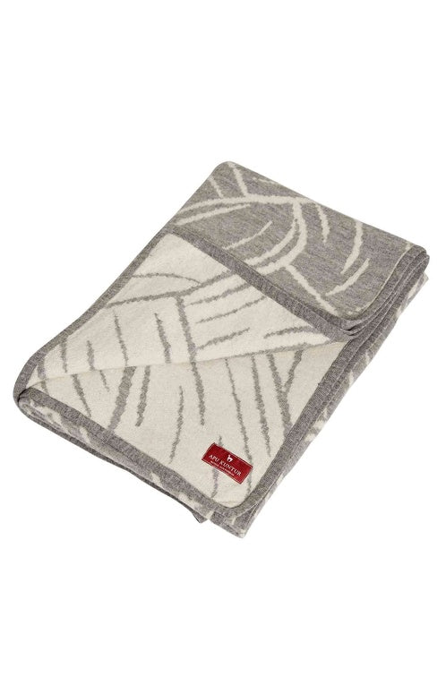 Wolldecke JACQUARD aus 100% Alpaka - extragroß