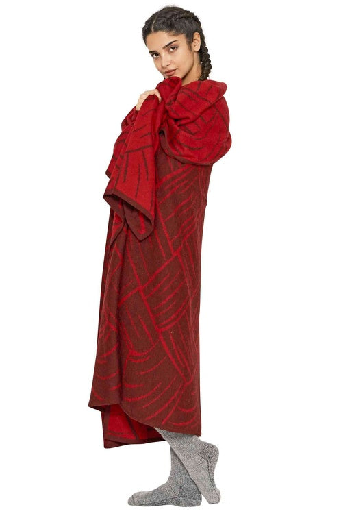 Wolldecke JACQUARD aus 100% Alpaka - extragroß