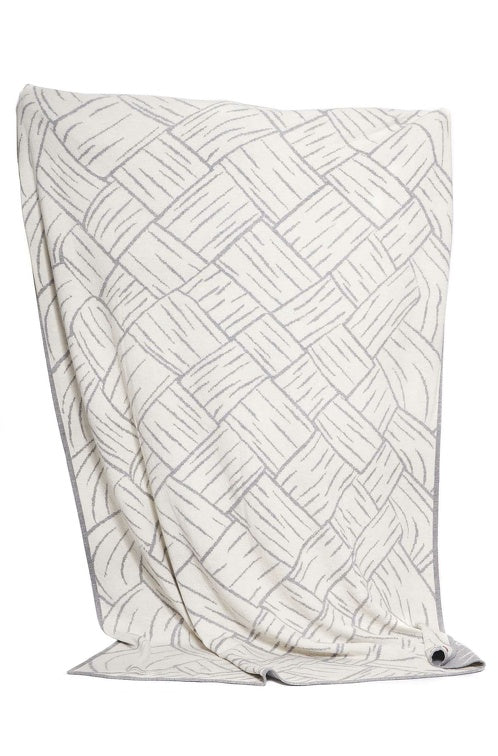 Wolldecke JACQUARD aus 100% Alpaka - extragroß