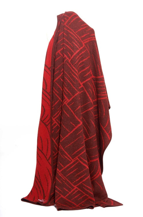 Wolldecke JACQUARD aus 100% Alpaka - extragroß