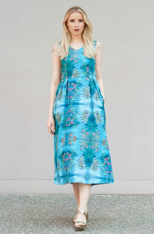 Kleid ARABELLA aus 100% Bio-Pima-Baumwolle paradise-blue