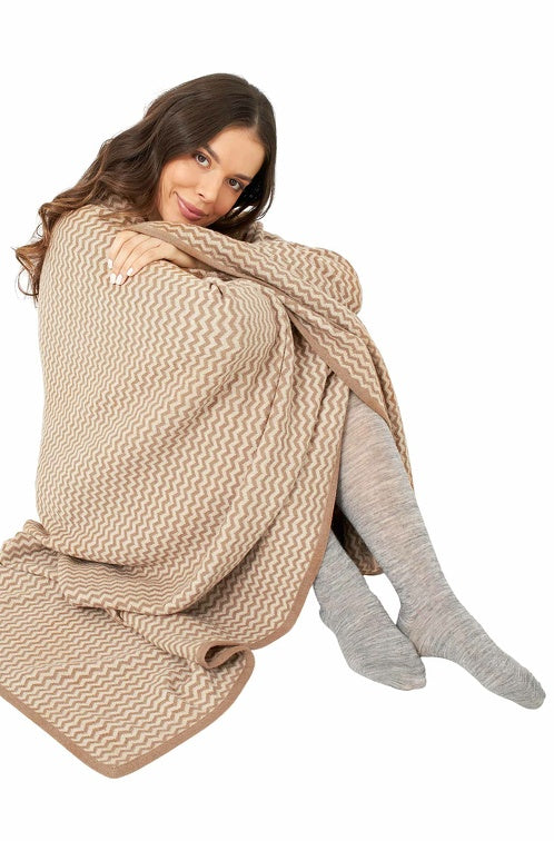 Wolldecke PURA NATURA 100% Alpaka ungefärbt - extragroß 200x147 cm