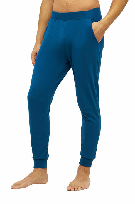 Alpaka Schlafanzug Pyjama Hose Herren DREAMLINE mit Bio Baumwolle midnight blue