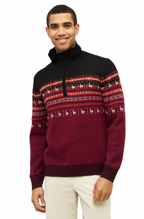 Herren Troyer CANDELA - 100% Baby Alpaka rot