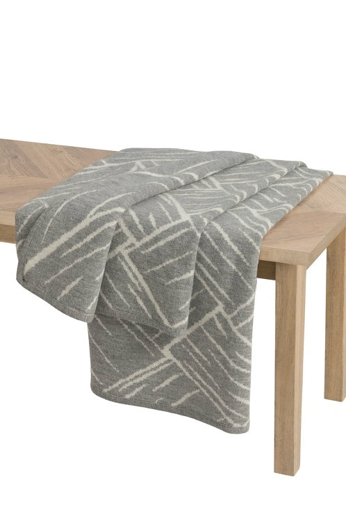 Wolldecke JACQUARD aus 100% Alpaka - extragroß