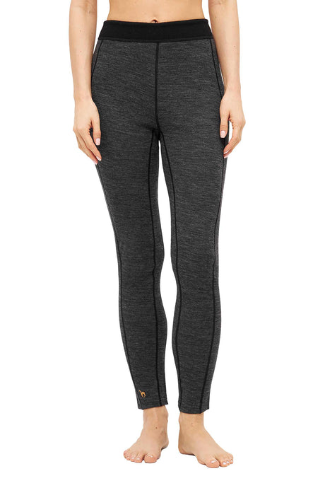 Lange Thermo-Hose Damen ANDEN ACTIVE mit 60% Premium Alpaka anthrazit