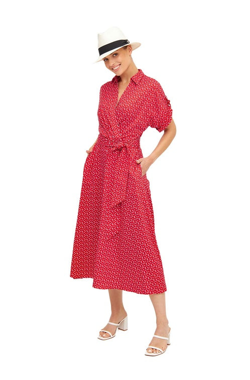 Kleid PAPERFLOWER in Wickeloptik aus Bio Pima Baumwolle