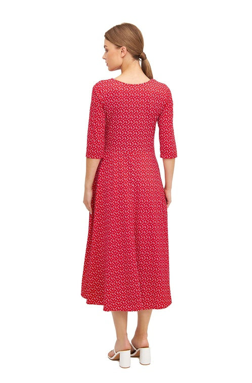 Langes Kleid PAPERFLOWER aus Bio-Pima-Baumwolle