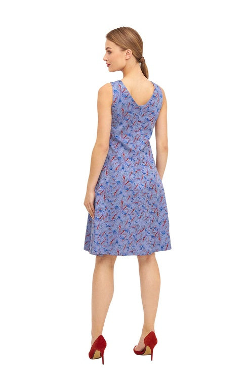 Kurzes Kleid FLYING BIRD aus Bio-Pima-Baumwolle