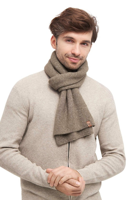 Schal PACA mit 87% Alpaka und Merino taupe one-size