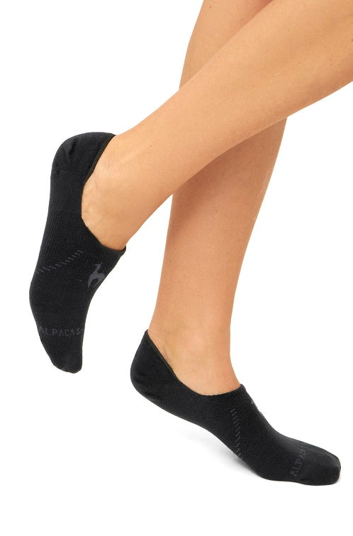 Alpaka SLIPPER-SOCKEN Premium - 45% Alpaka schwarz