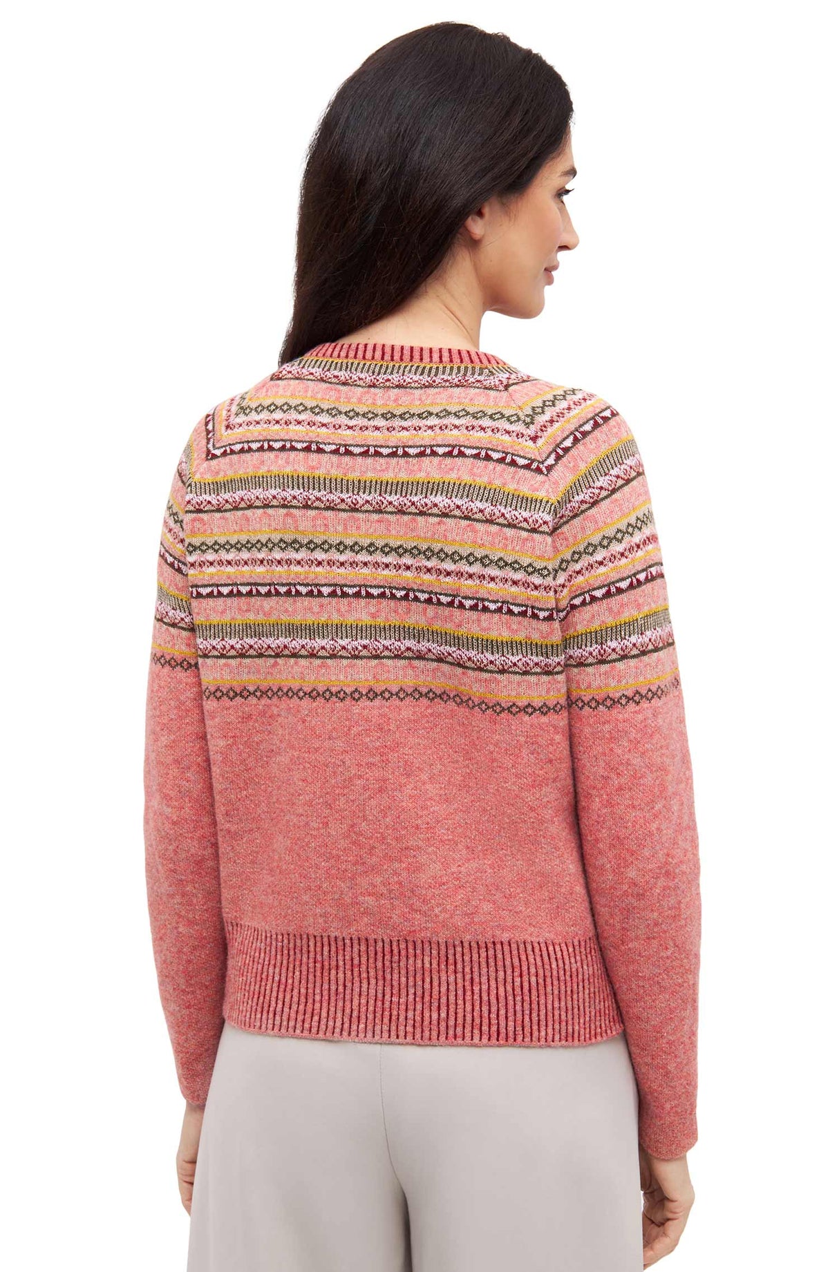 Strickjacke COLORES ANDEN mit 92% Alpaka - altrosa