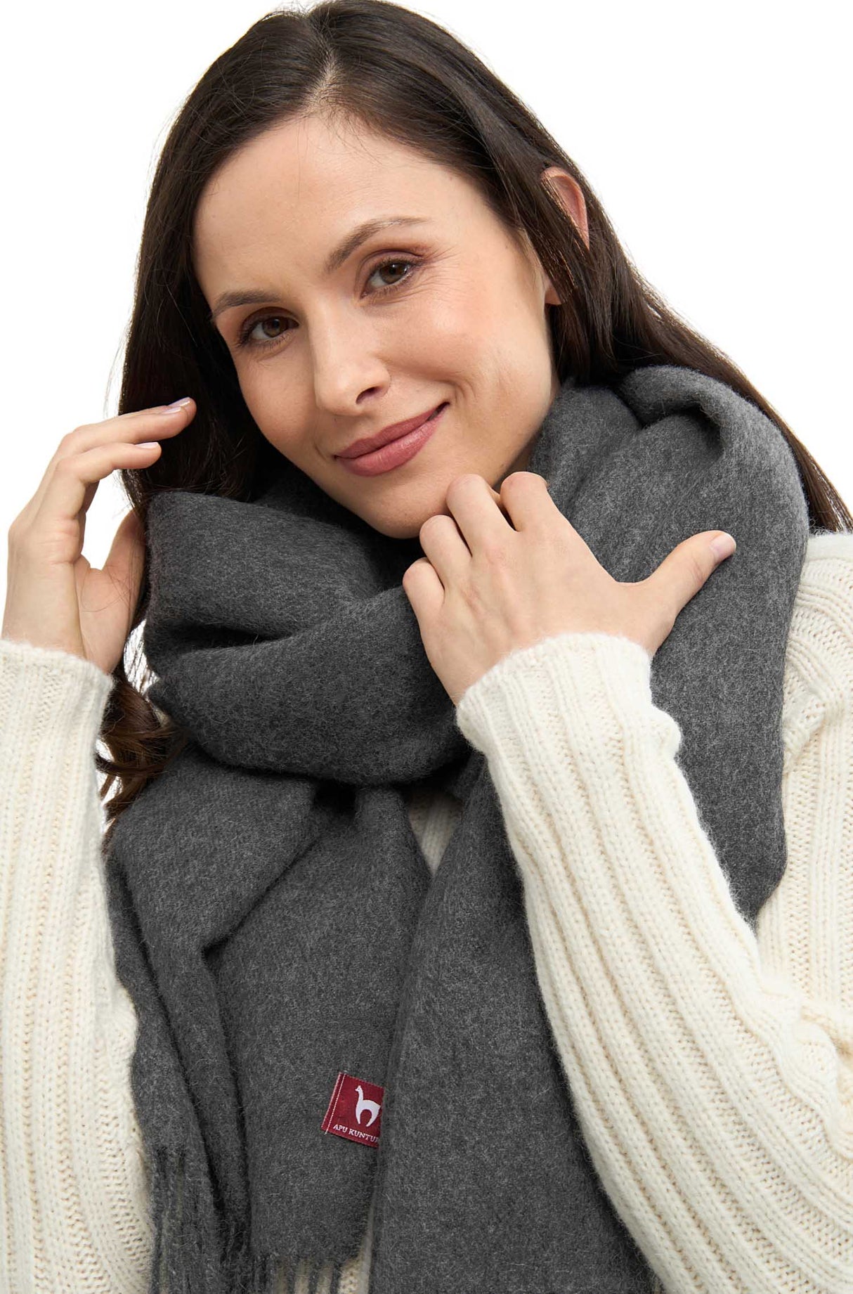 Alpaka Schal Oversize UNI GRANDE - 100% Alpaka - 200x70cm