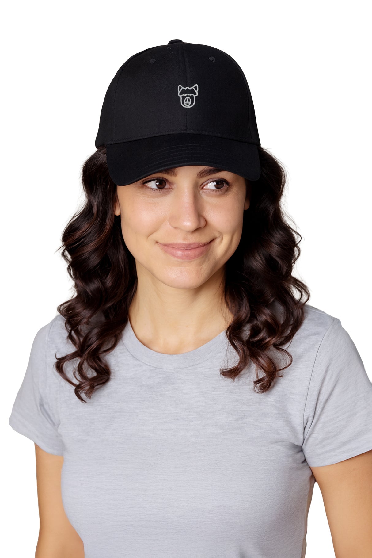 Cap aus 100% Bio-Baumwolle 🌿 mit gesticktem Alpaka-Logo schwarz