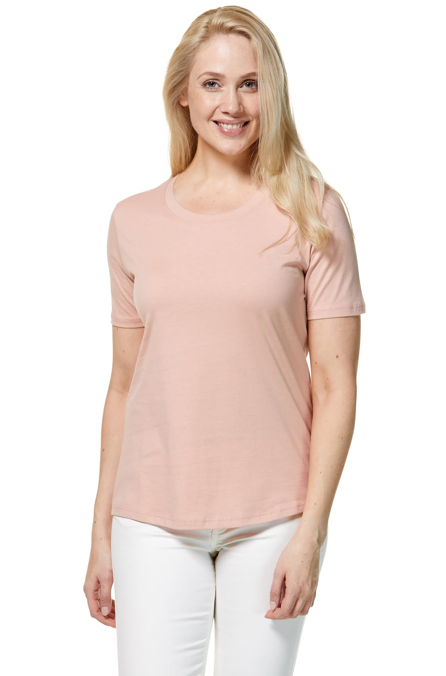 Pima-Baumwolle Kurzarm-T-Shirt blush rose
