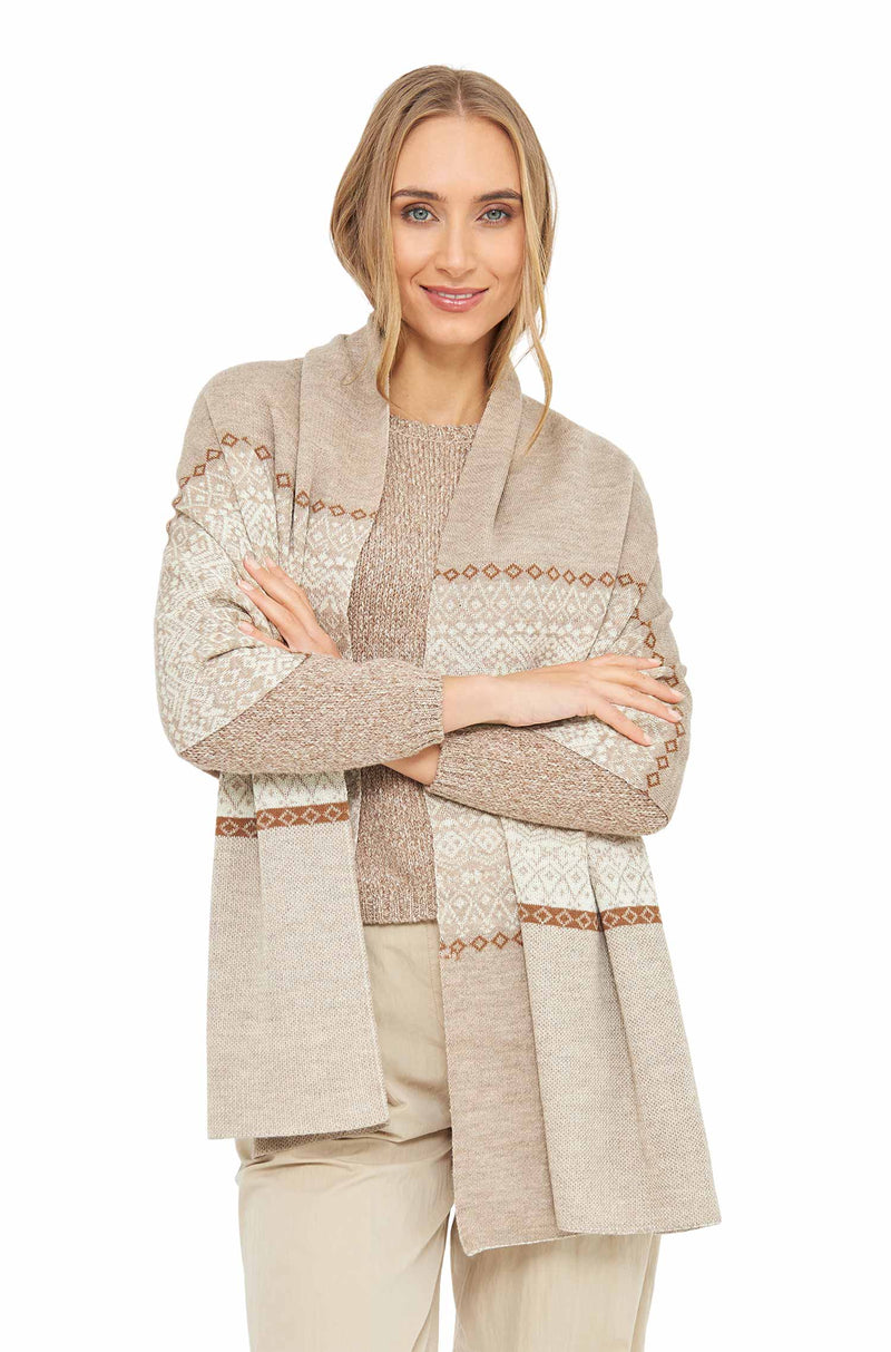 Alpaka Strick-Schal CARLY - 100% Alpaka natur