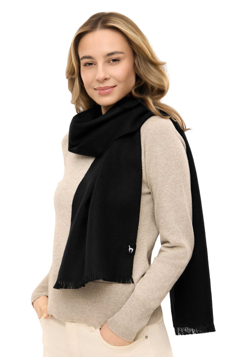 Alpaka Schal TIERRA - 100% Alpaka schwarz