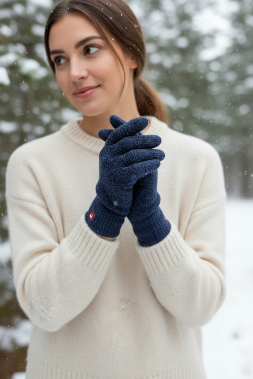 Alpaka Gefütterte Fingerhandschuhe UNI - 100% Alpaka