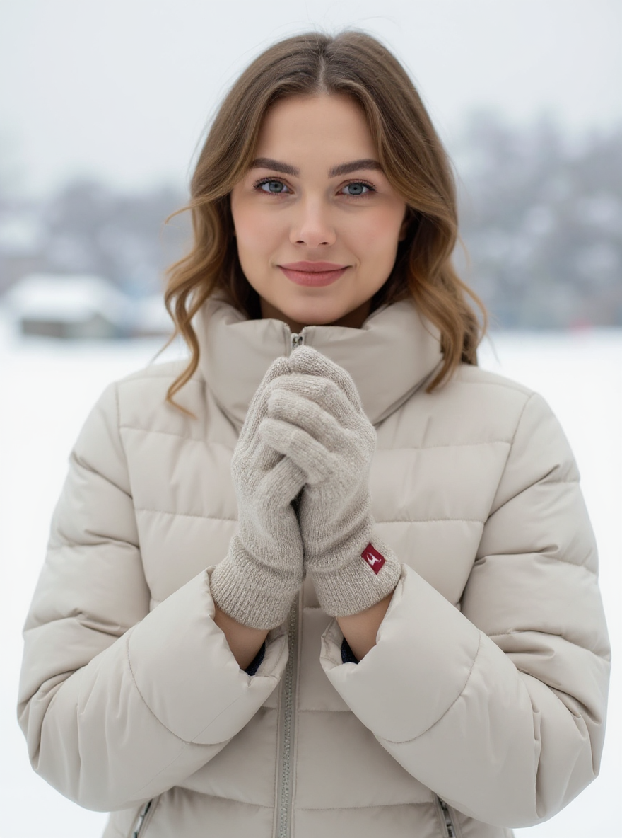 Alpaka Gefütterte Fingerhandschuhe UNI - 100% Alpaka