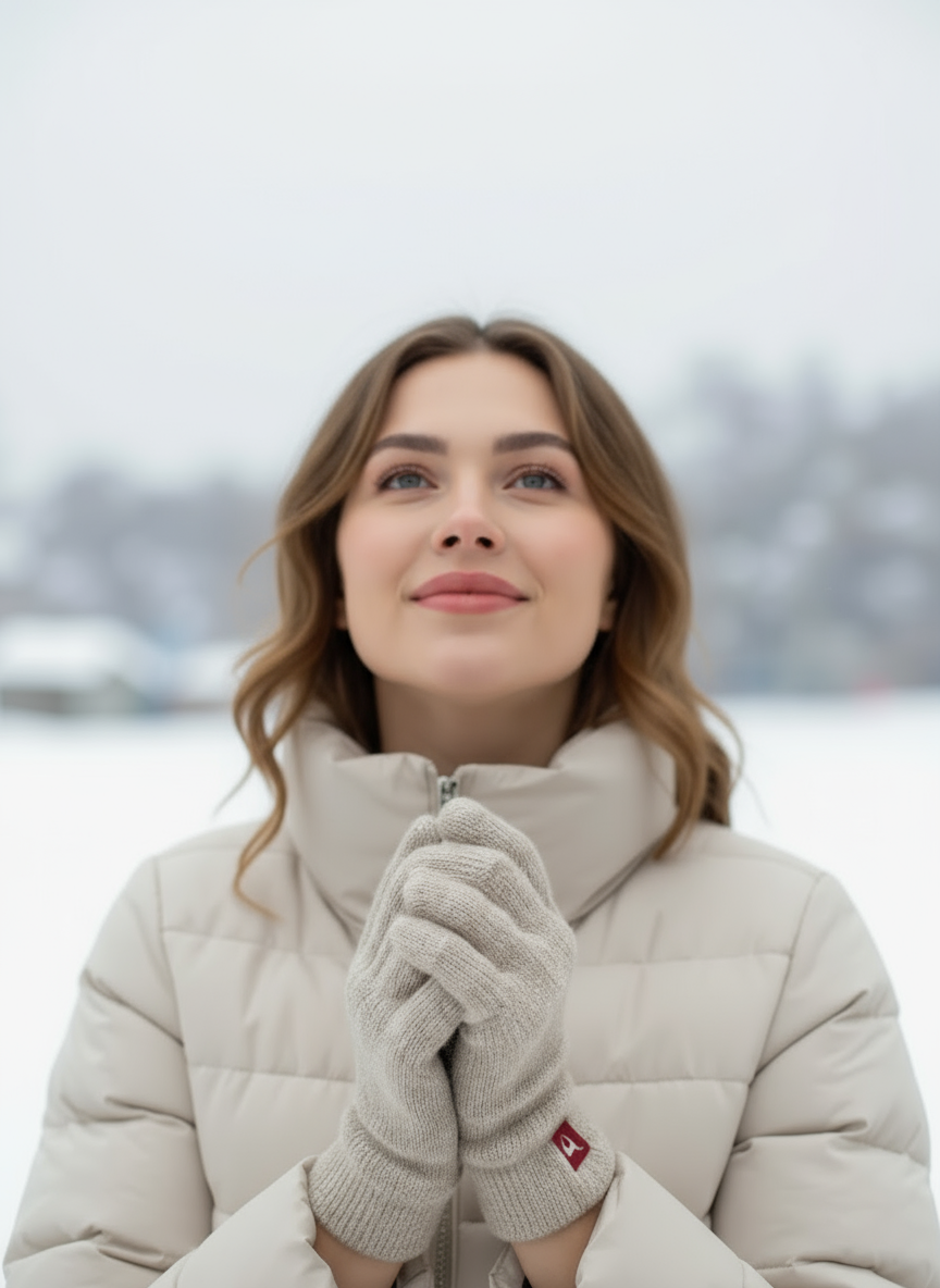 Alpaka Gefütterte Fingerhandschuhe UNI - 100% Alpaka