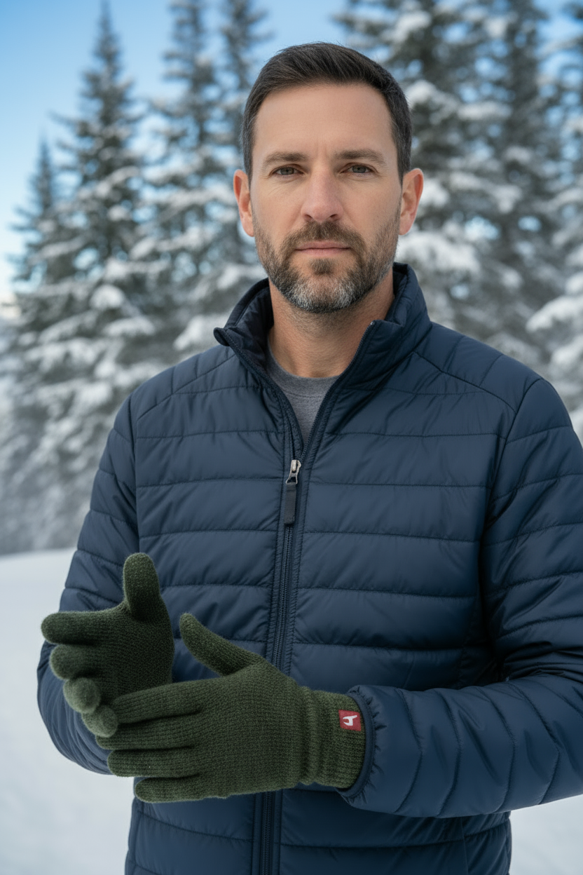 Alpaka Gefütterte Fingerhandschuhe UNI - 100% Alpaka