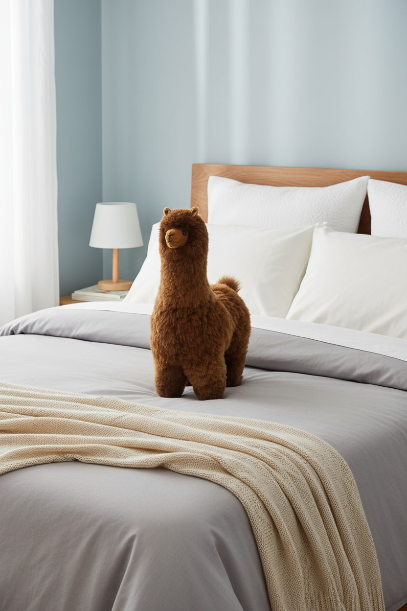 KUSCHELIGES FELLTIER (50cm) aus Alpaka Fell