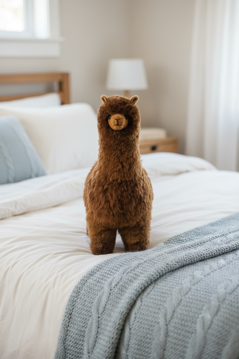 KUSCHELIGES FELLTIER (50cm) aus Alpaka Fell