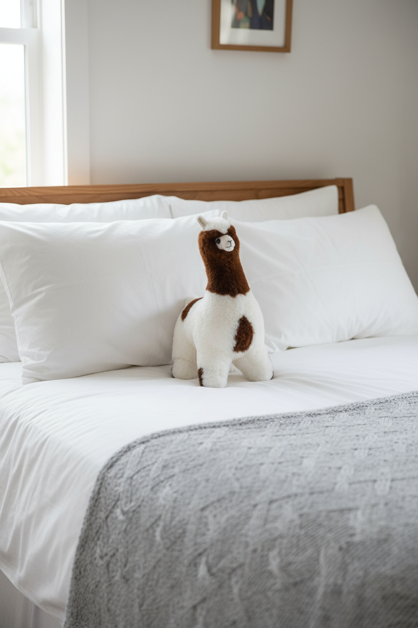 KUSCHELIGES FELLTIER (50cm) aus Alpaka Fell