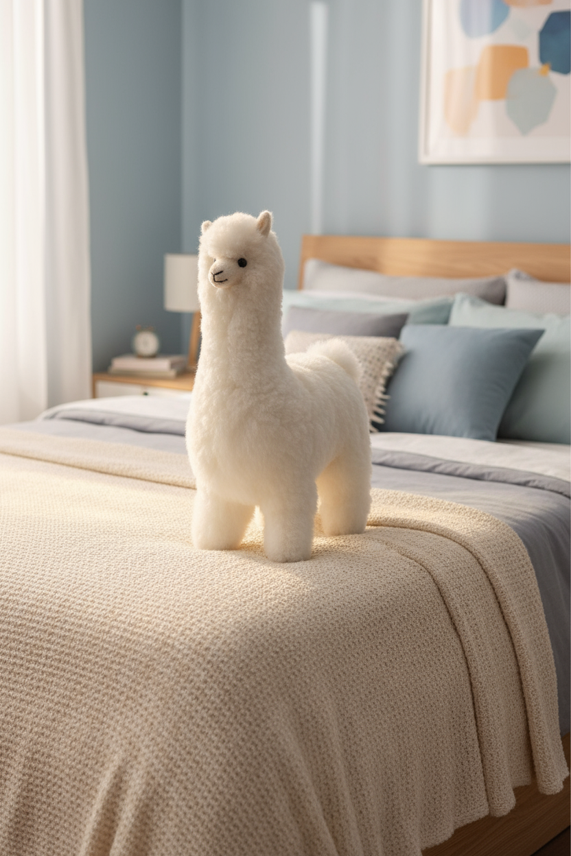 KUSCHELIGES FELLTIER (50cm) aus Alpaka Fell