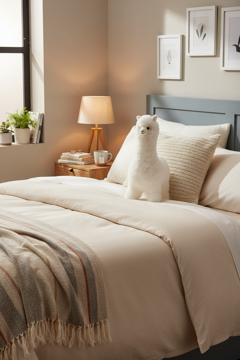 KUSCHELIGES FELLTIER (50cm) aus Alpaka Fell