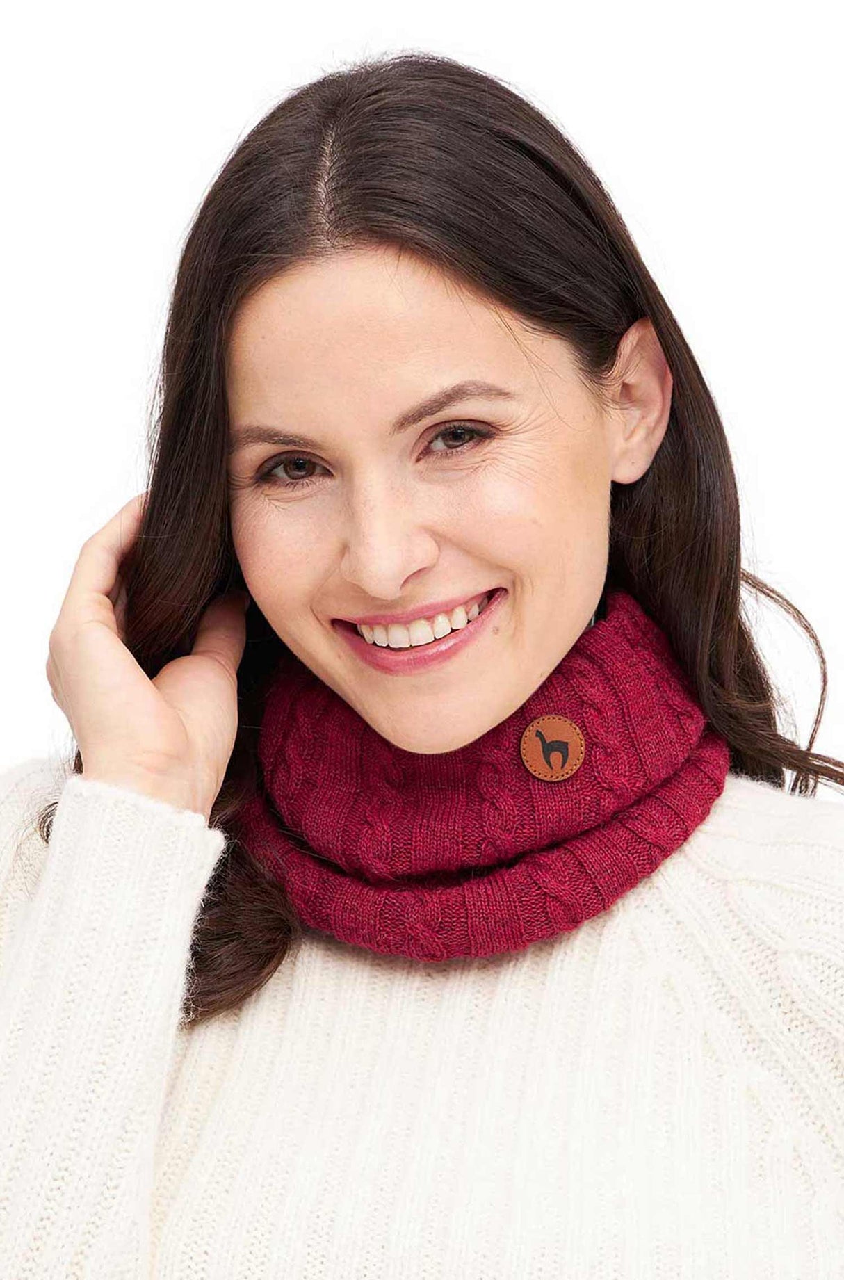 Alpaka Loop-Schal SUAVE aus 100% Alpaka rot one-size