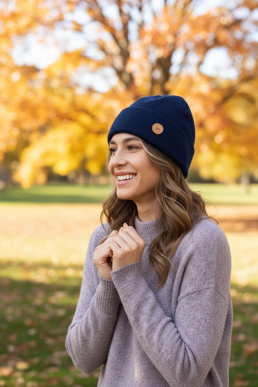 Alpaka Strick-Mütze BARK - 100% Alpaka