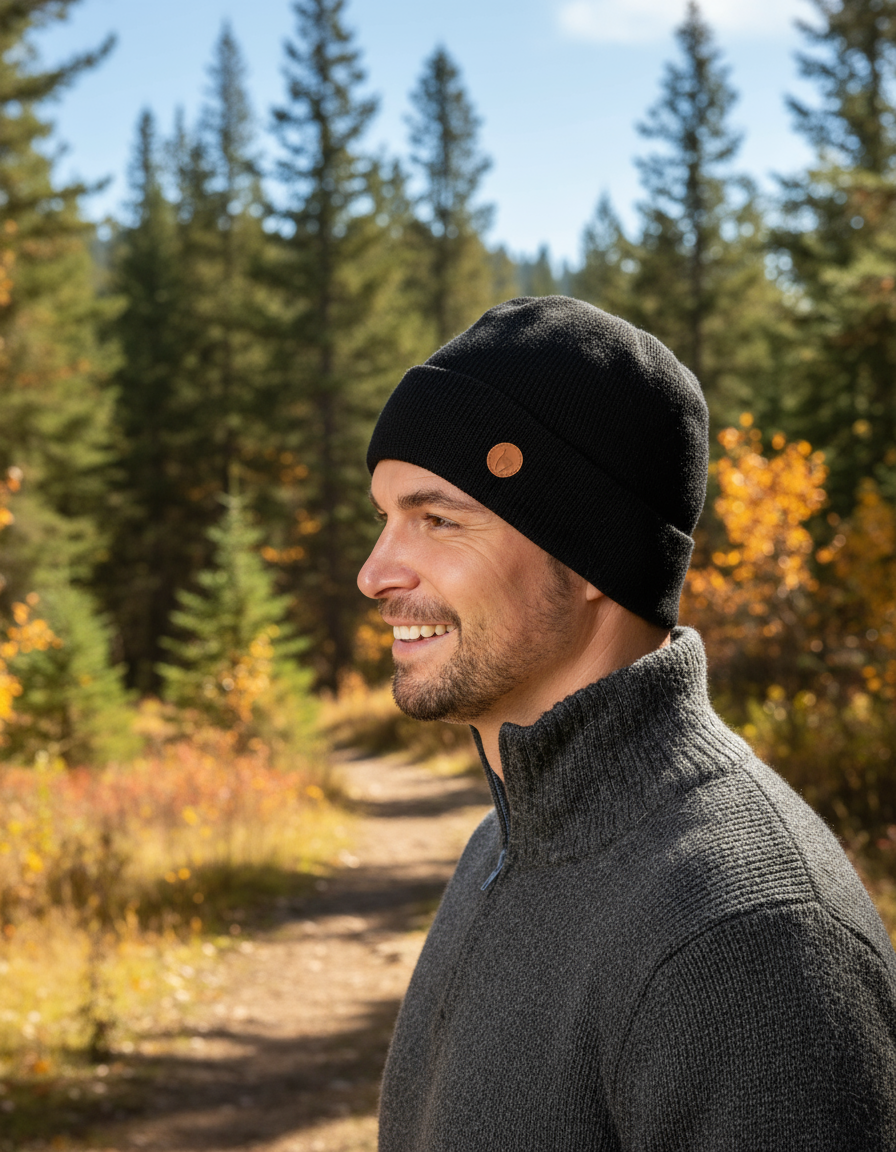 Alpaka Strick-Mütze BARK - 100% Alpaka