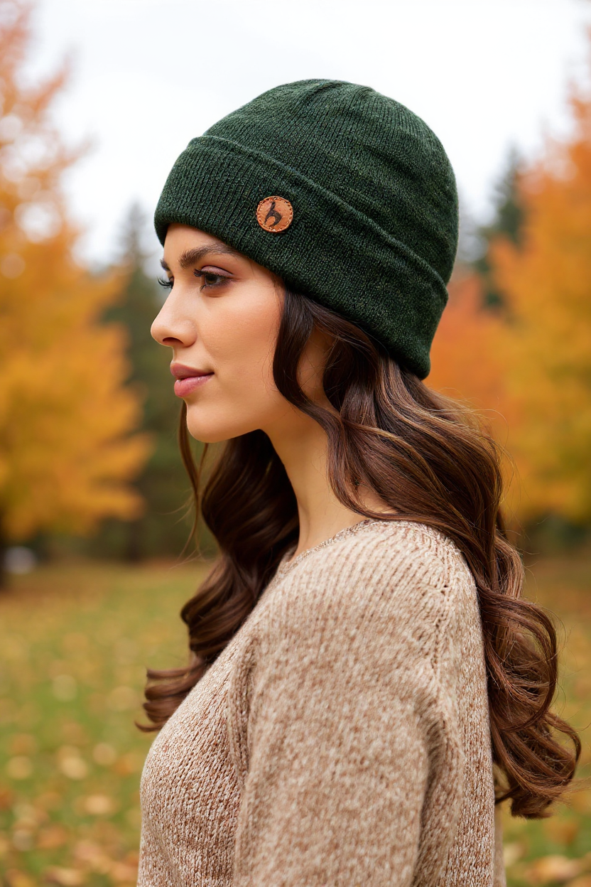 Alpaka Strick-Mütze BARK - 100% Alpaka