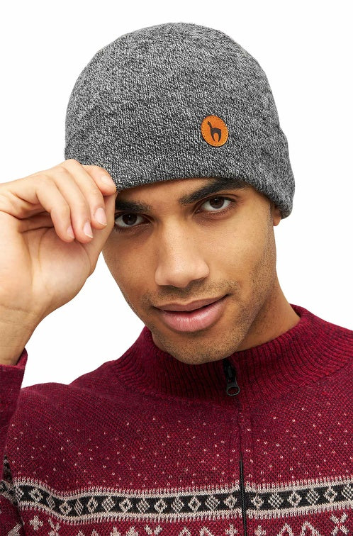 Alpaka Strick-Mütze BARK - 100% Alpaka