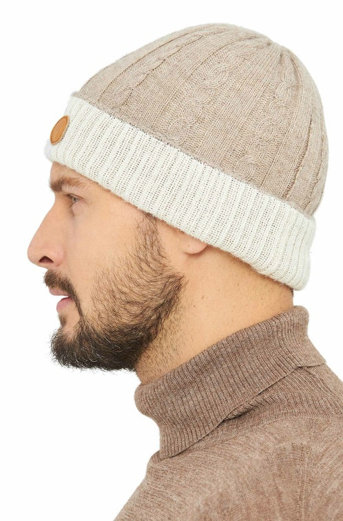 Alpaka Mütze SUAVE - 100% Alpaka sand ecru one-size