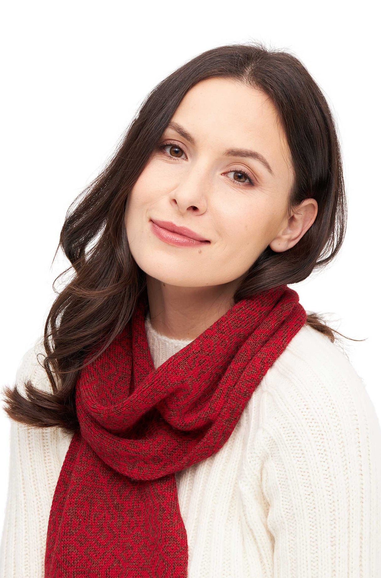 Schal CHIMU aus 100% Alpaka rot one-size