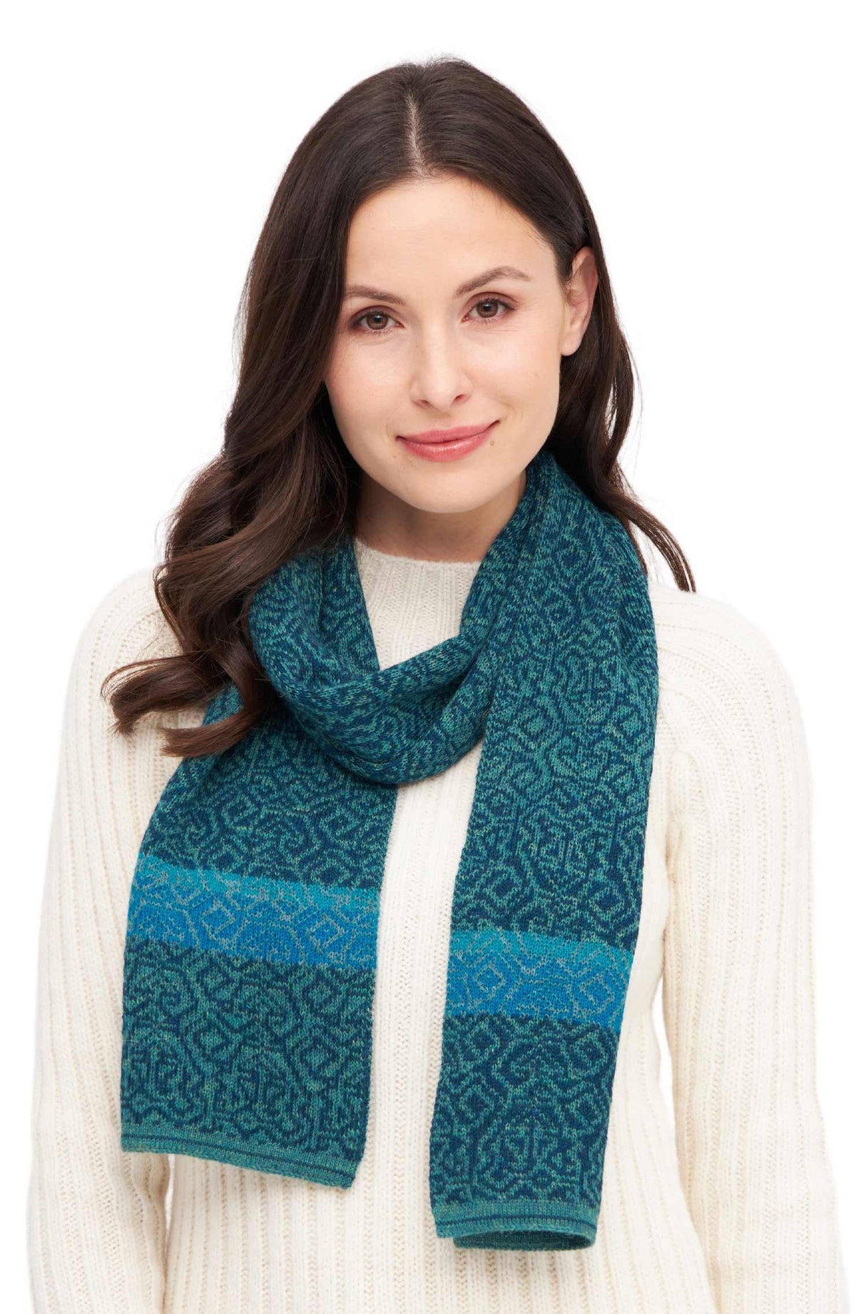 Schal CHIMU aus 100% Alpaka türkis one-size