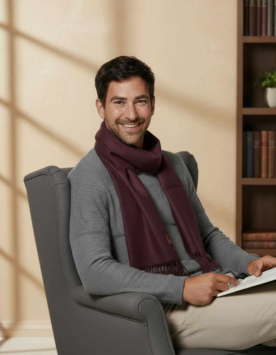 Alpaka Schal Uni aus 100% Alpaka - 17 Farben